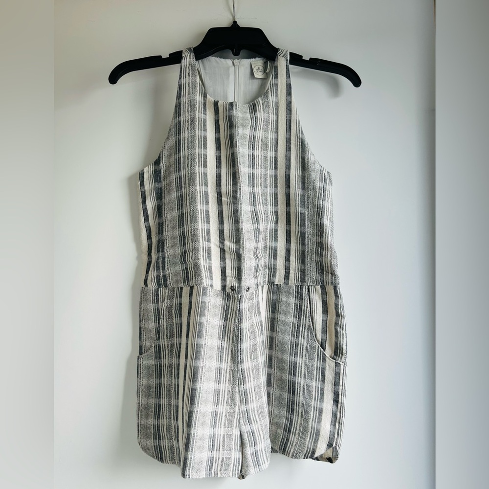 Paper Crane Black and White Jumpsuit with Halter Neckline